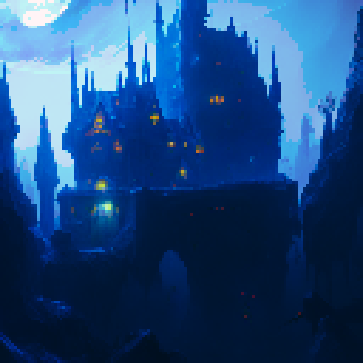 vampire castle, halloween party, decorative lights