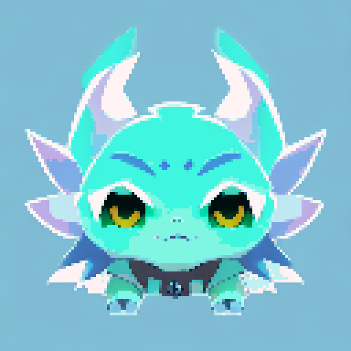 anime-style portrait of Baby Yoda, featuring large, expressive eyes, a soft color palette, and a hint of magical energy emanating from his tiny hands.