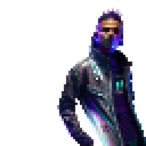 Cyberpunk Ekko, with neon lights reflecting off his metallic arm, dashes through a bustling street filled with holographic billboards and flying cars.