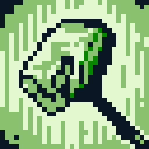 Beer barrel with a skull painted on the side. Gameboy style