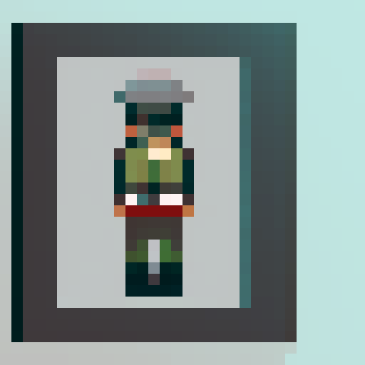 Top down view German soldier grey with gun