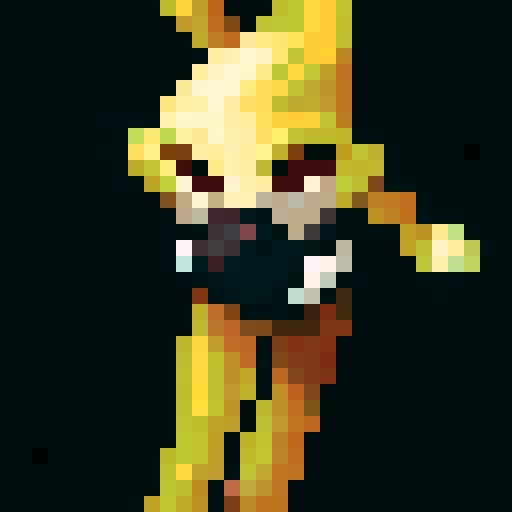 A character sprite in the style of RPG Maker MV of a rabbit furry
