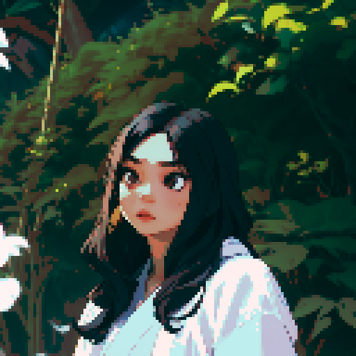 Southeast Asian woman, long wavy hair, White skin, oval face, black eyes, age 20, wearing a robe, blank face