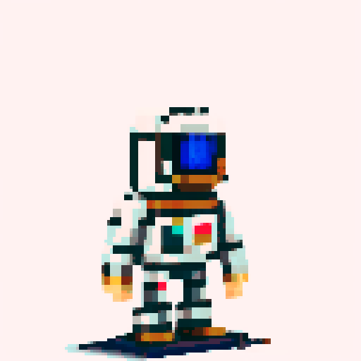 Space explorer exactly like the attached image but in a different space suit
