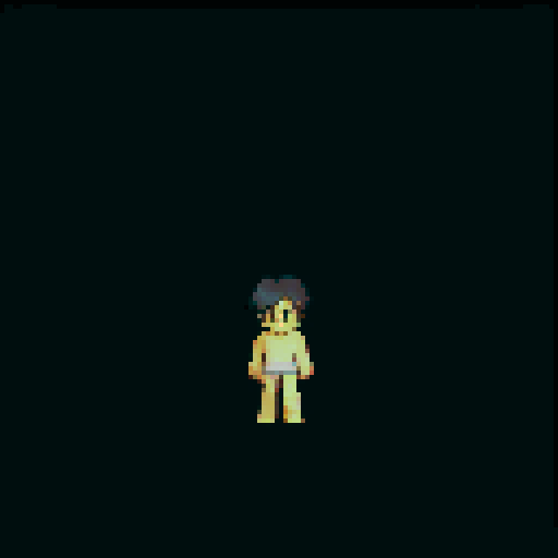 top-down RPG pixel male torso (body, arms, legs only) without head and naked, classic MMORPG style, idle and 4-direction (up, down, left, right), 56x89 frames centered in a 128x128 canvas, sRGB, pixel art