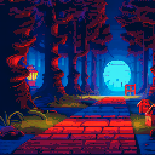 dark entry to indoor kids playground with toys and a strong horror theme