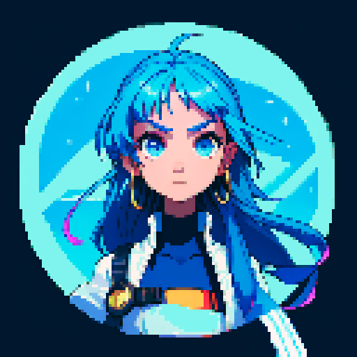 centered padlock, radiating mysterious circular blue aura, galactic background, Solana colors, pixel art