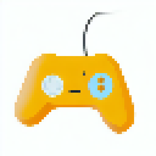 Icon of a controller with smiley face in the middle of it.