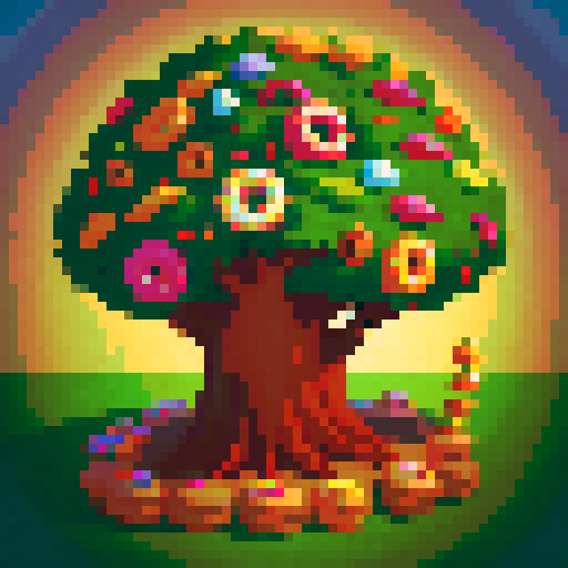 tree with donuts