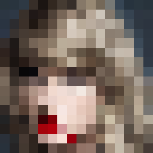 Taylor Swift with ruby red lipstick, close-up, 16x16 pixel art, game icon, portrait