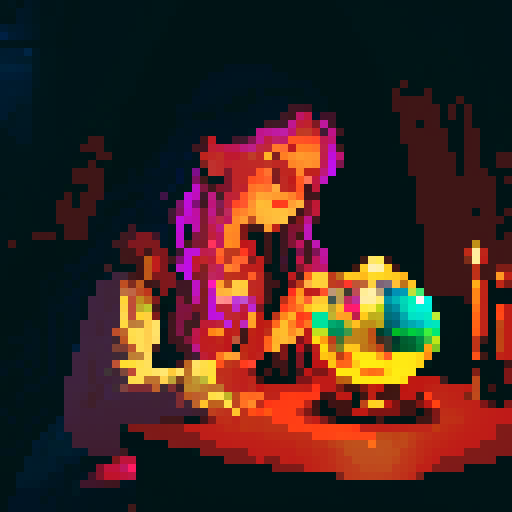 Modify this image to show candles blinking, creating a flickering light effect.