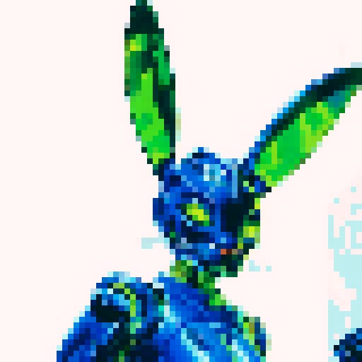 Rabbit in green