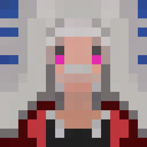 White-haired female hero in Castlevania Symphony of the Night style, with piercing blue eyes, holding a silver sword with glowing runes, standing against a blood-red moon with bats flying around her
