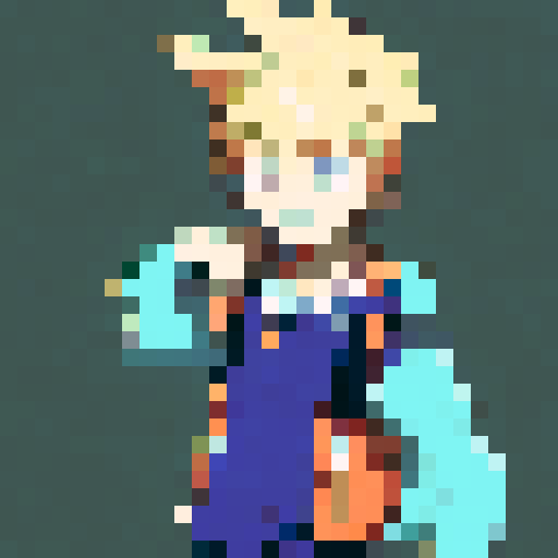 blonde boy happy face, gameboy color palette