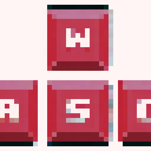 WASD icons.