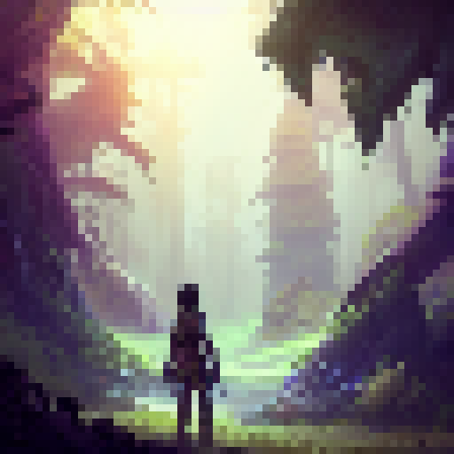 Glowing-eyed rogue Ekko wields a silver sword, evading shadowy wolves in a mystical forest of giant mushrooms and luminescent flora. (Fantasy RPG)