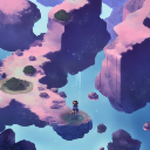 Sparkling planets, cosmic debris, and a Starbucks-sipping astronaut journey through a whimsical, highly-detailed Fantasy RPG world in breathtaking 4k.