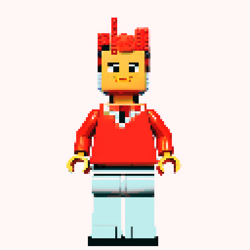 lego pixel, vibrant colors, blocky shapes, small plastic bricks, isometric perspective, retro video game, low resolution, 8-bit graphics, sharp edges, square grid, limited color palette, nostalgic feel, brick-built characters, iconic lego logo, digital recreation, detailed textures, crisp lines, simplified forms, nostalgic gaming vibes