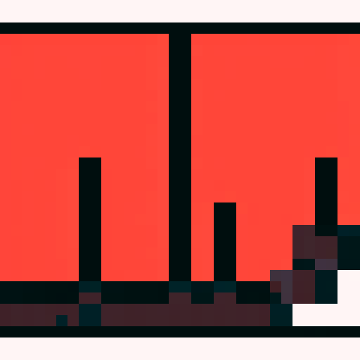 The word Flat, 32x32, bold black outline, defined lines.