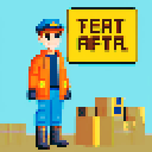 A male warehouse worker for Amazon Germany, wearing jacket, gloves and safety boots
