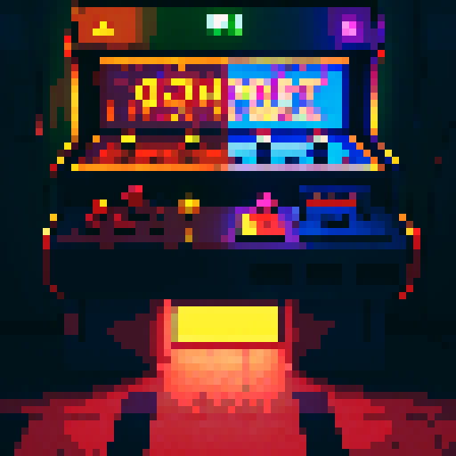 Generate an image of an arcade on the inside