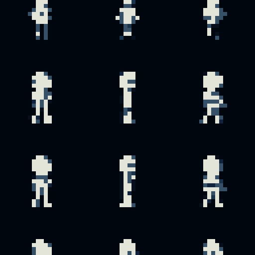 dark medieval knight with glowing eyes, flowing dark cape, pixel art, sRGB, sprite sheet, character sprite sheet