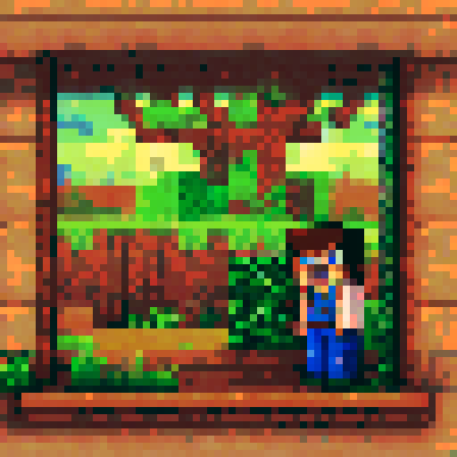 minecraft steve in 2d pixel art like in stardew walley