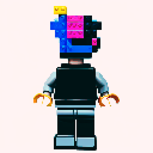 lego pixel, vibrant colors, blocky shapes, small plastic bricks, isometric perspective, retro video game, low resolution, 8-bit graphics, sharp edges, square grid, limited color palette, nostalgic feel, brick-built characters, iconic lego logo, digital recreation, detailed textures, crisp lines, simplified forms, nostalgic gaming vibes