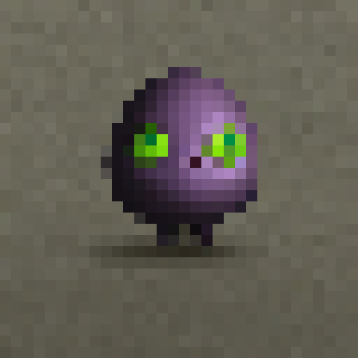 Blob-like cute alien with adorable big eyes
