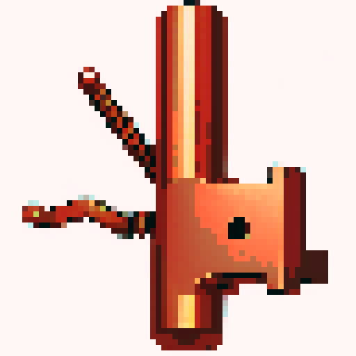 corkscrew with gear teeth in copper. Usable as an asset (clear, thick lines and a white background)