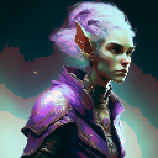 elven coat of arms, dark elf coat of arms, purple hues