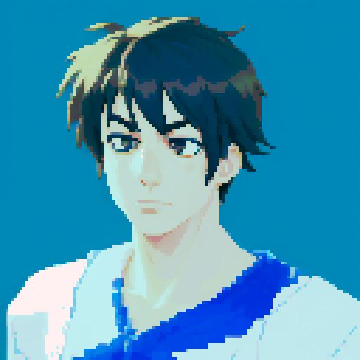 give him a sad face with closed mouth