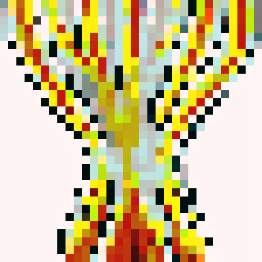 A bundle of wheat using few colors