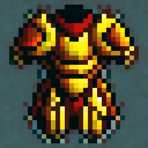 paladin armor with gold trim