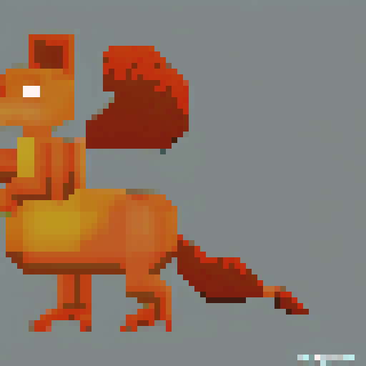 squirrel, fullbody sideview, sprite sheet