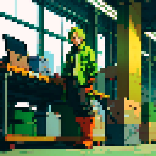 A young warehouse worker, wearing a light green color jacket, safety boots, and gloves. He works for Amazon Germany 