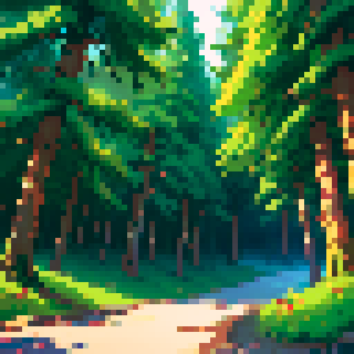 tiled background images for a forest level