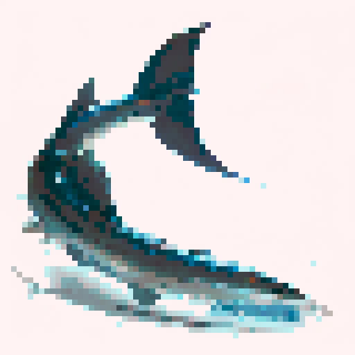 Vicious looking barracuda with large razor teeth, fantasy rpg