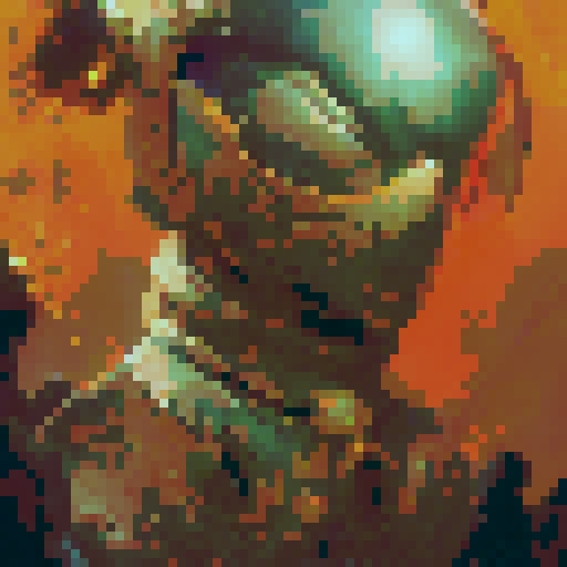 Androgynous astronaut in a clear helmet, sleek, futuristic sci-fi space suit adorned with intricate, metallic armor pieces reminiscent of a fantasy RPG, vibrant colors, fantasy RPG style