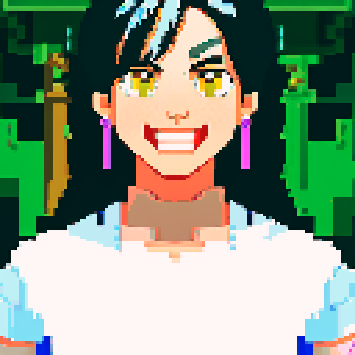 detailed, retro video game character with vibrant, pixelated colors and a 2D side-scrolling perspective, surrounded by immersive, pixel art backgrounds inspired by 80s arcade cabinets and featuring intricate level design, all rendered in the sRGB color space