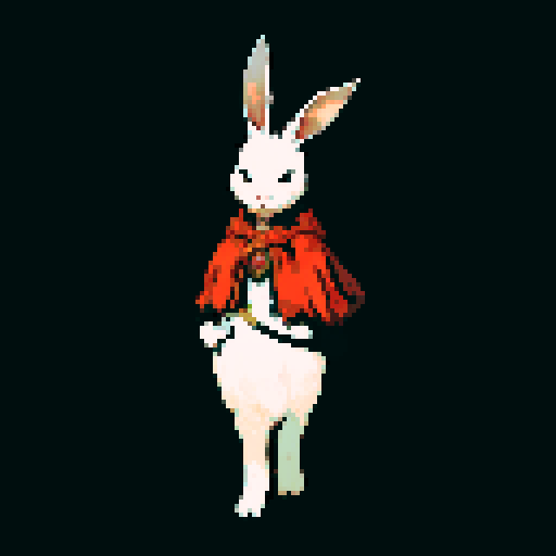Mysterious and whimsical wererabbit in the style of wizardry