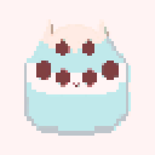 pixel art with a white background and a contour for the shape

