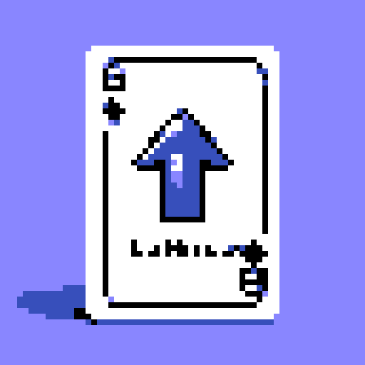 Create a playing card with an up arrow