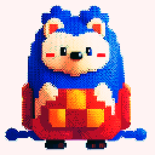 antropomorphic hedgehog with backpack