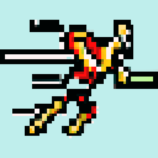 retro video game, 8-bit, dynamic motion, pixel art, motion lines