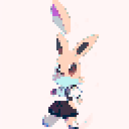 Buneary, the adorable furry bunny-like Pokemon, frolicking in a meadow of vibrant flowers with a playful and mischievous expression, rendered in a charming anime style