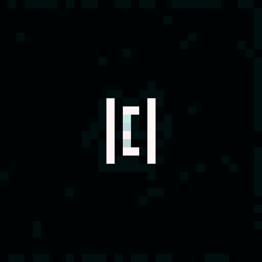 Convert the attached logo into pixel art. Keep two parallel vertical lines, a central horizontal line, a shorter middle vertical line, and two short horizontal lines near its ends. Preserve sharp, pointed edges, symmetry, and proportions. Render in clean white on a black background in a precise, geometric pixel art style.
