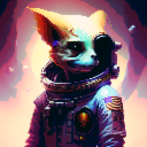 Space Galaxy pixelated portraits