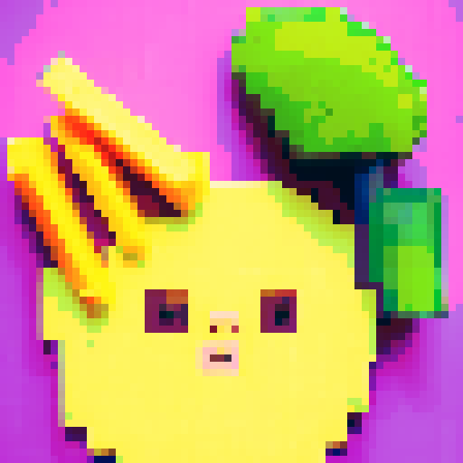 llama sipping mango juice, vibrant and pixelated