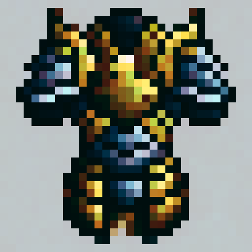 paladin armor with gold trim